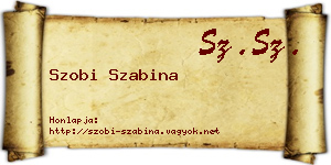 Szobi Szabina névjegykártya
