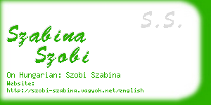 szabina szobi business card